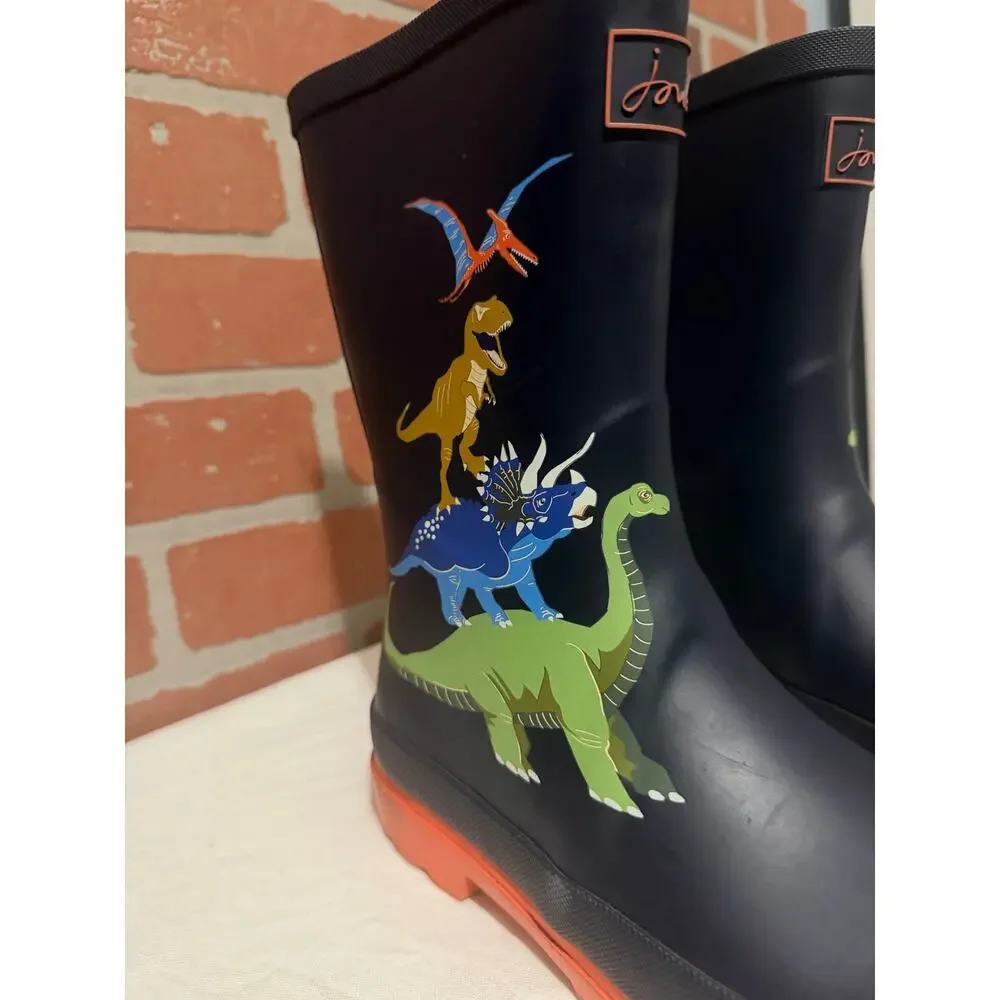 Joules Boys Dinosaur Rain Boots – Size 4